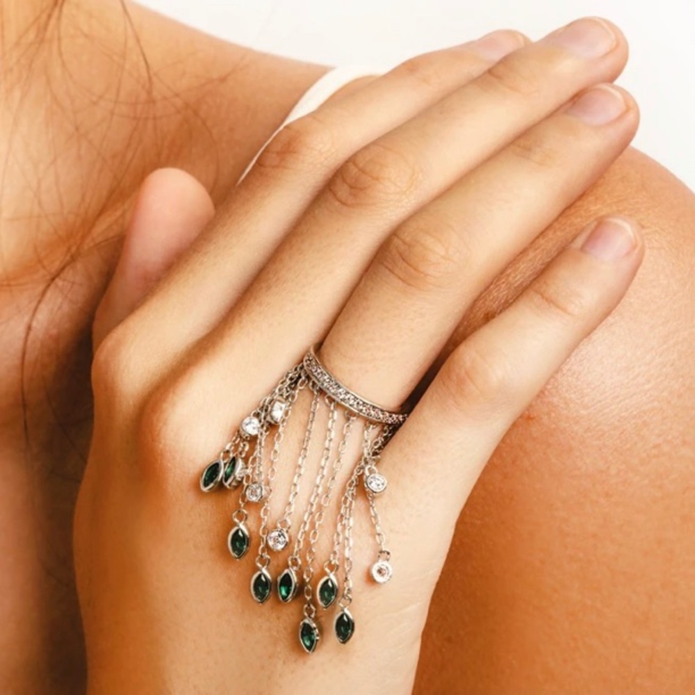 🔴SOLD Luxury Waterfall Tassel Ring